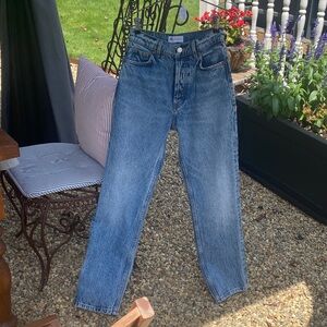 Zara Women’s High Rise Straight Blue Jeans